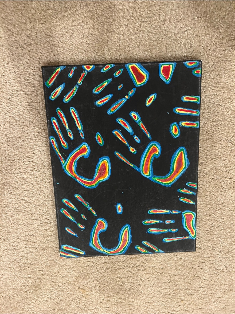 Abstract Hand Artwork in Black & Multicolor